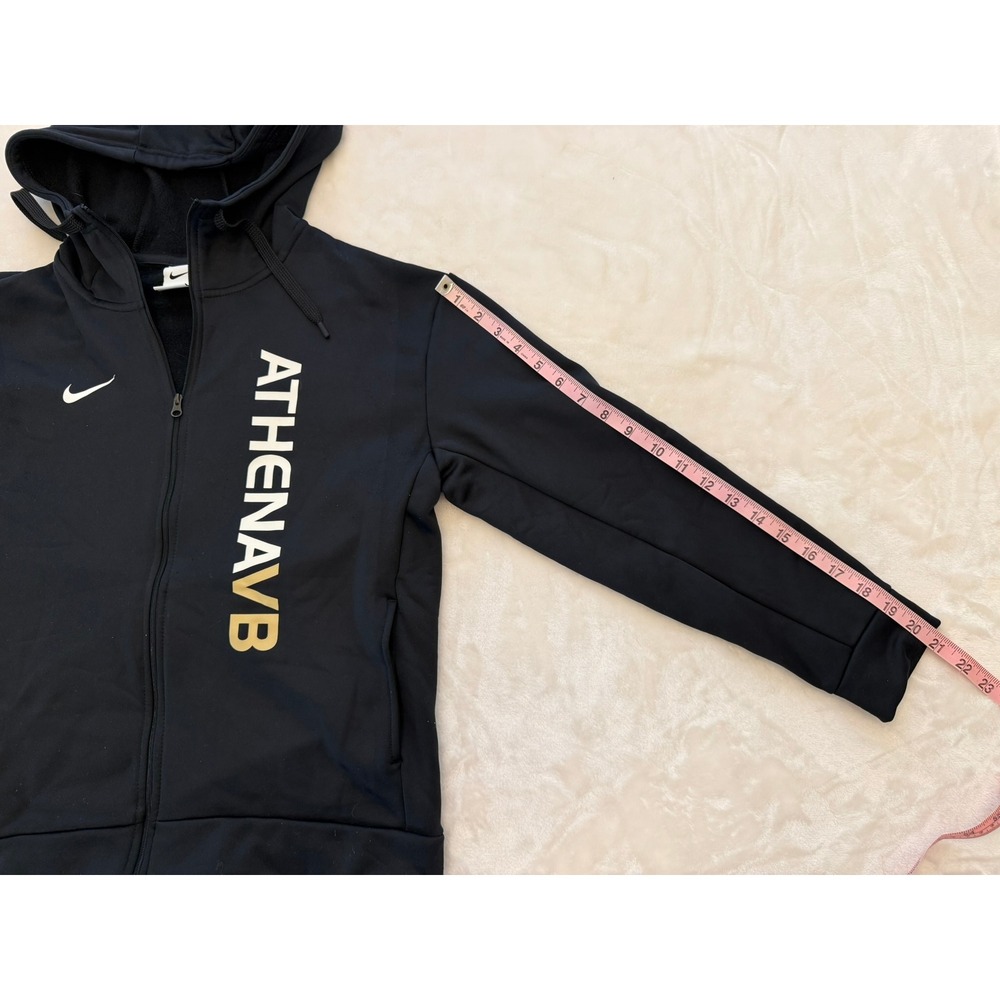 Nike Athena Volleyball Full Zip Hoodie Black Gold Womens Small ATHENAVB Fleece - Picture 4 of 11